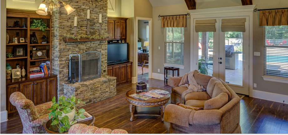 modern fire place